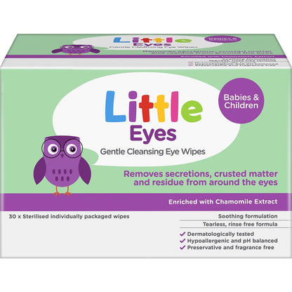 Little Eyes Gentle Cleansing Wipes - 30 Pack