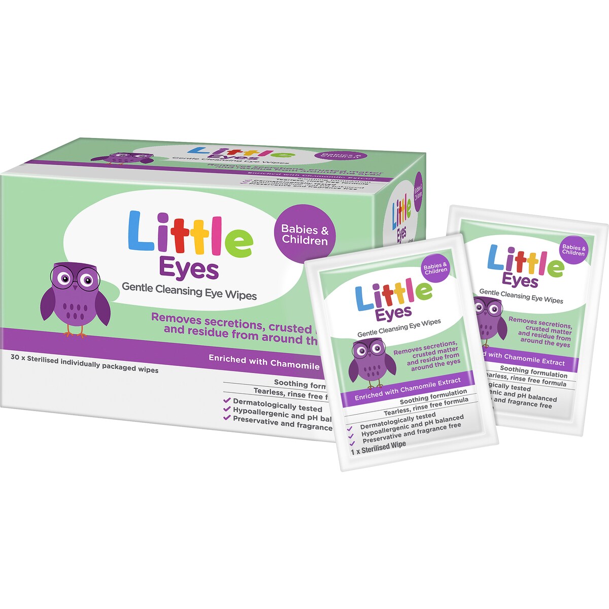 Little Eyes Gentle Cleansing Wipes - 30 Pack