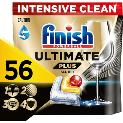 Finish Ultimate Plus Lemon Sparkle Dishwasher Tablets 56 Pack Each