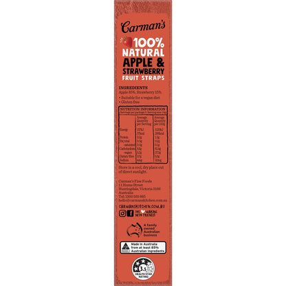 Carmans Fruit Straps Apple & Strawberry Twin Packs 5 pack