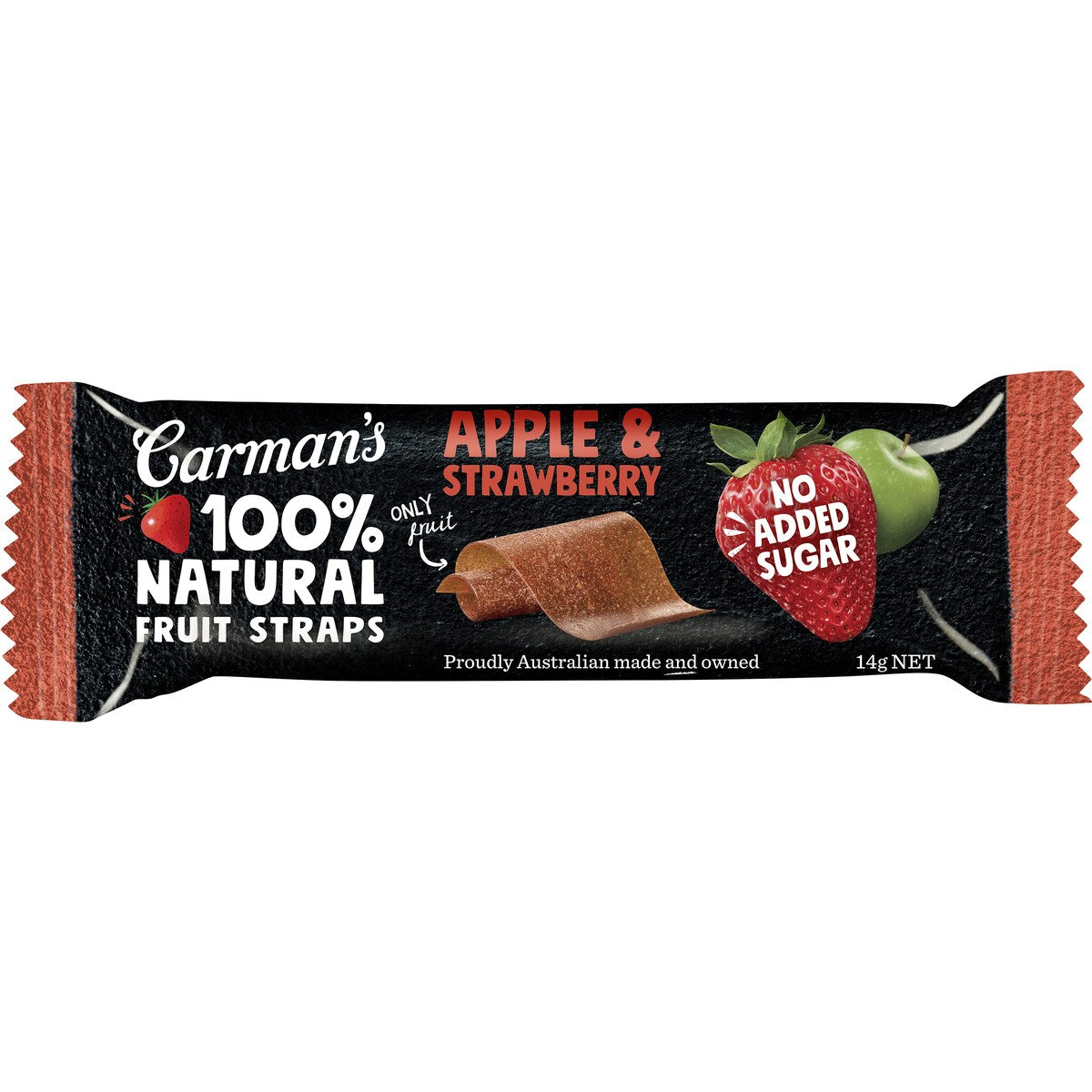 Carmans Fruit Straps Apple & Strawberry Twin Packs 5 pack