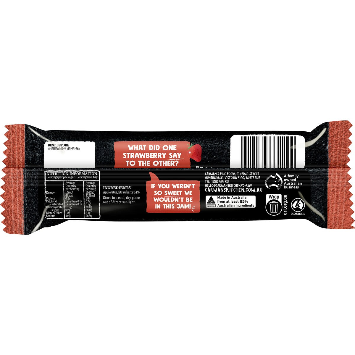 Carmans Fruit Straps Apple & Strawberry Twin Packs 5 pack