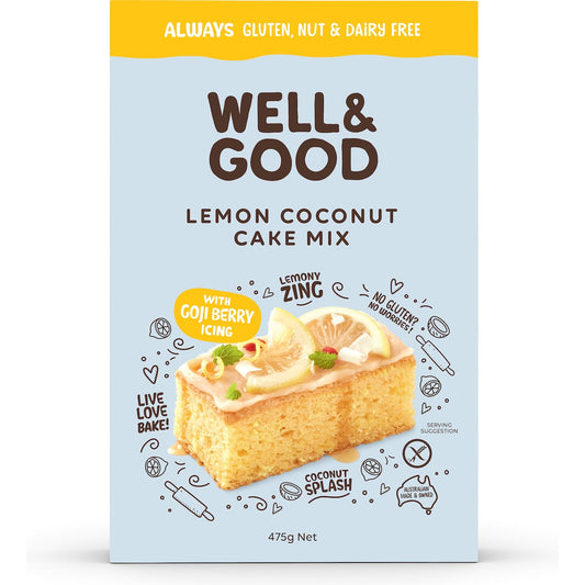 Well & Good Lemon Coconut Cake Mix 475g