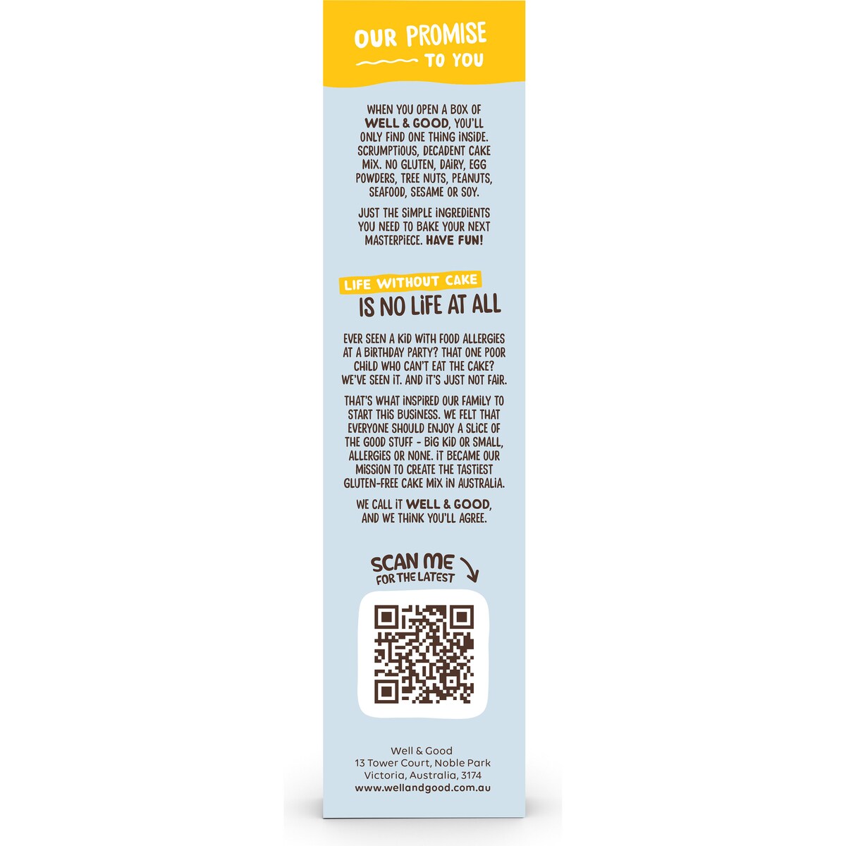 Well & Good Lemon Coconut Cake Mix 475g