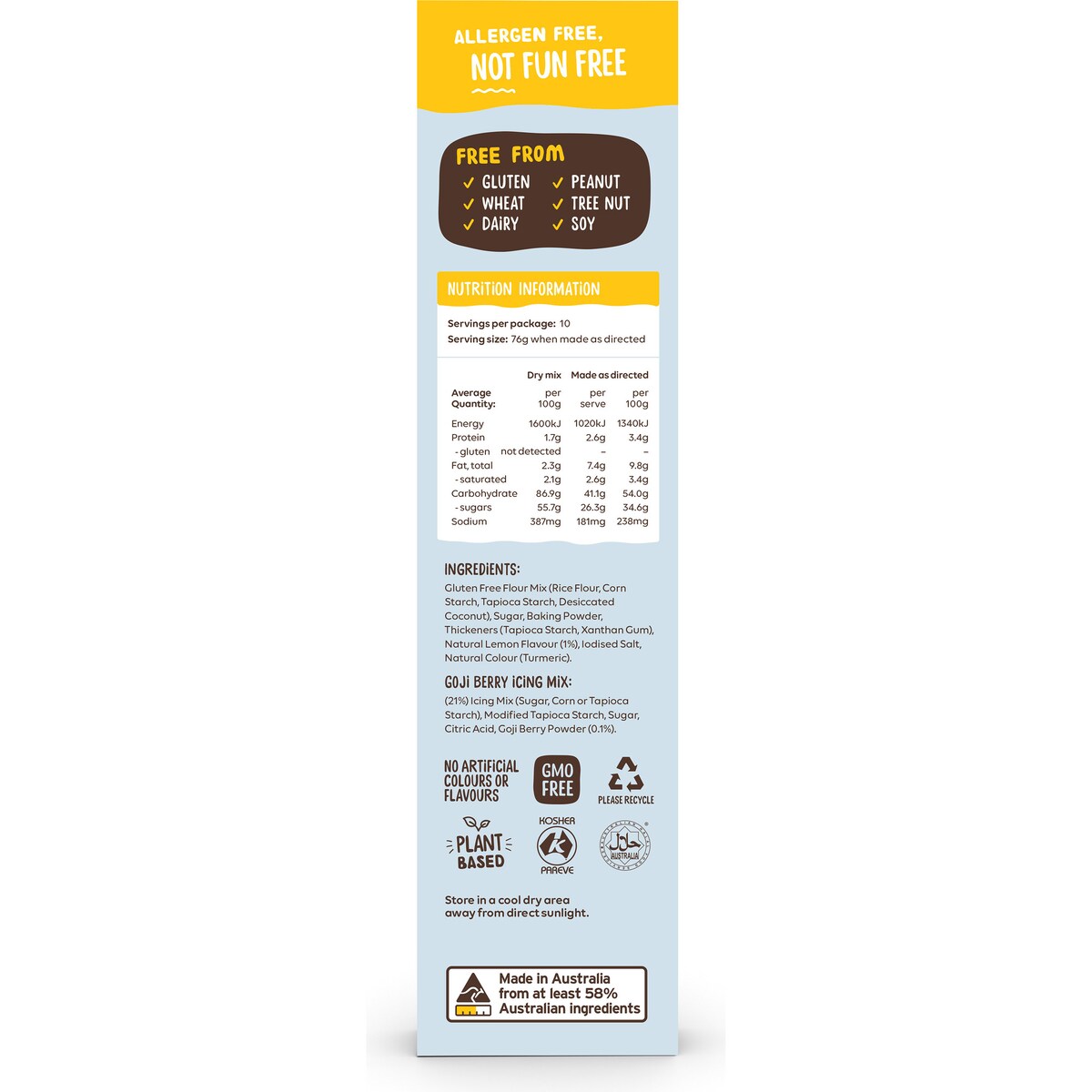 Well & Good Lemon Coconut Cake Mix 475g