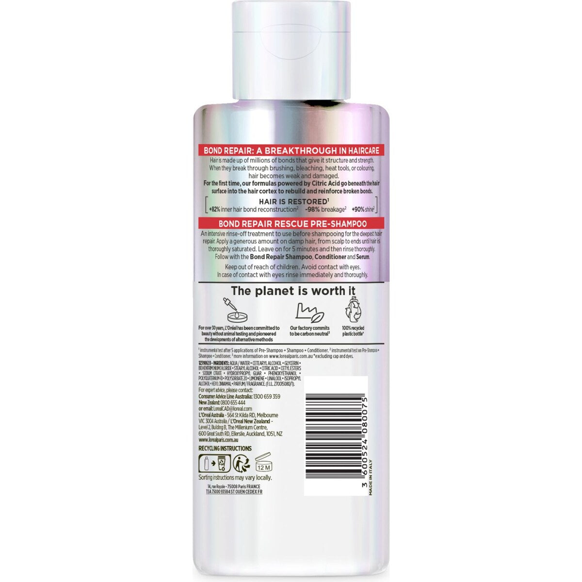 L'Oreal Paris Elvive Bond Repair Rescue Pre Shampoo 200mL