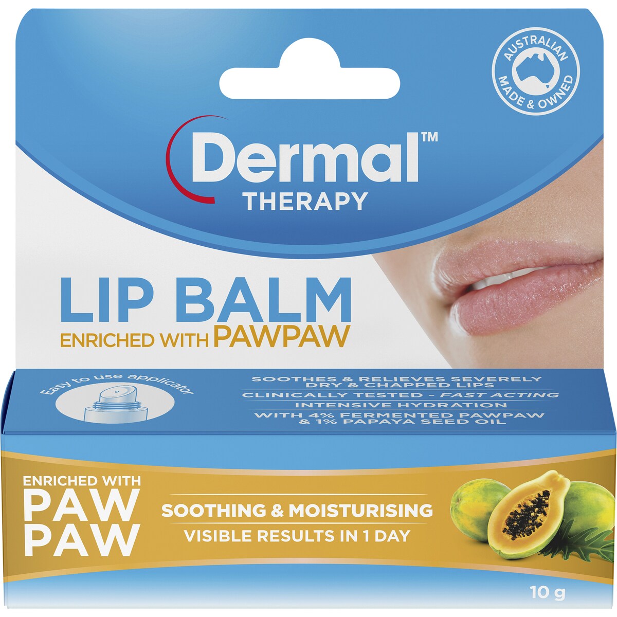 Dermal Therapy Lip Balm Enriched With Paw Paw 10g
