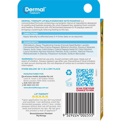 Dermal Therapy Lip Balm Enriched With Paw Paw 10g