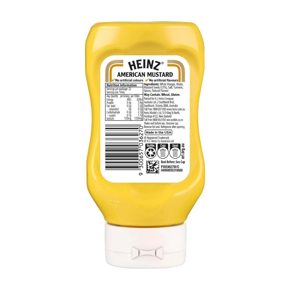 Heinz American Mustard Squeezy - 220mL