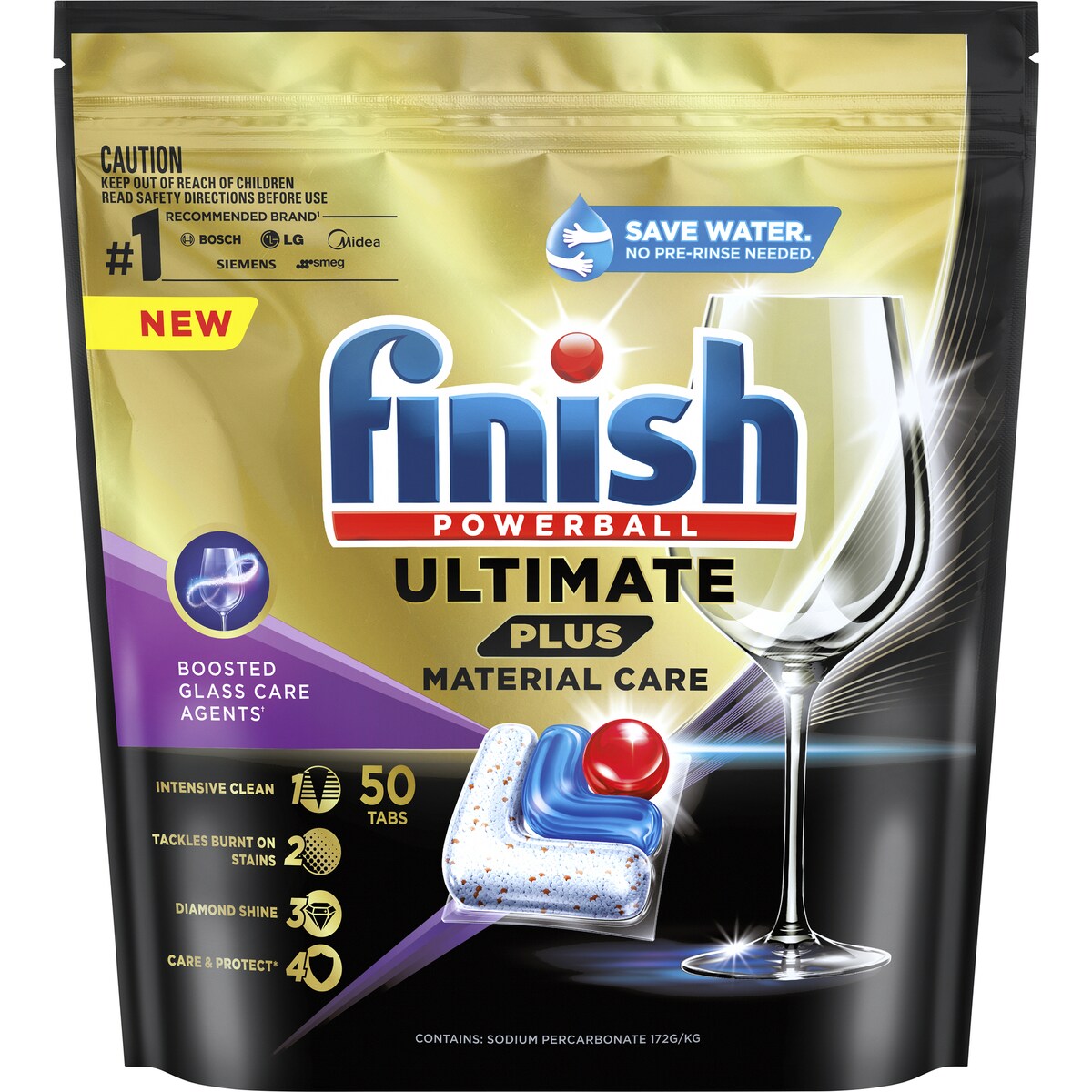 Finish Ultimate Plus Material Care Dishwasher Tablets 50 pack