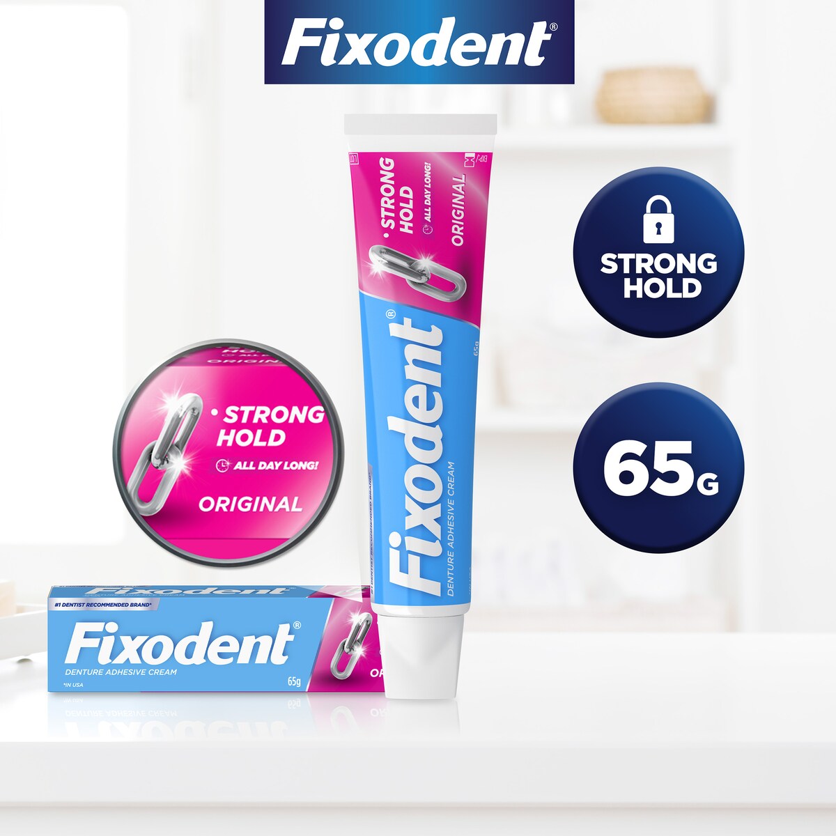 Fixodent Denture Adhesive Cream 65g