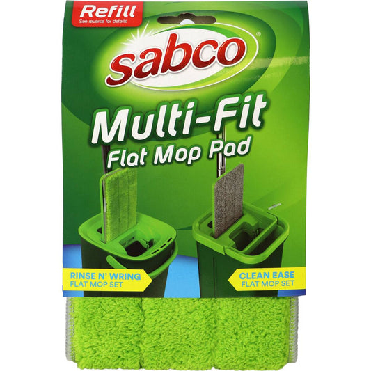 Sabco Multi Fit Flat Mop Pad Refill Each