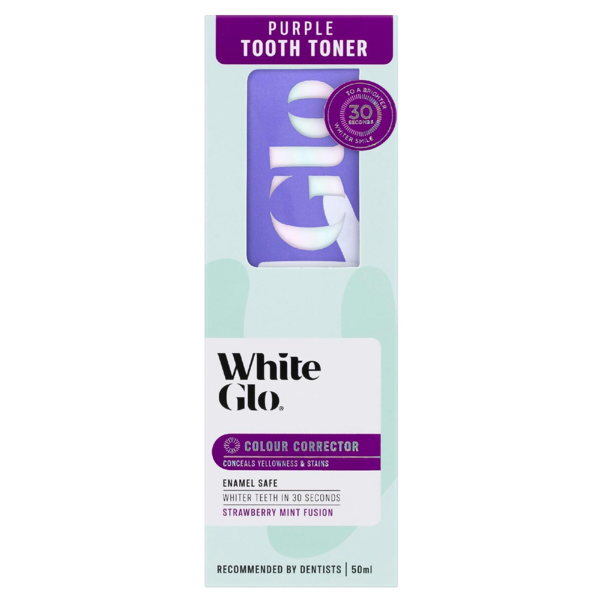 White Glo Purple Tooth Toner Colour Corrector 50ml