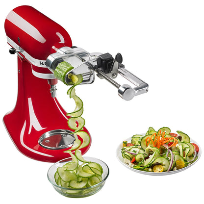 Kitchenaid 7-Blade Spiraliser Plus Peel Core Slice Attachment 5KSM2APC Black