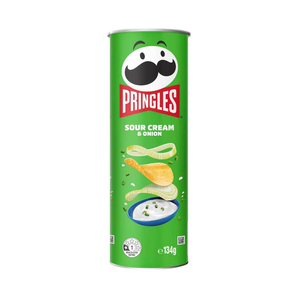 Pringles Potato Chips Sour Cream & Onion - 134g