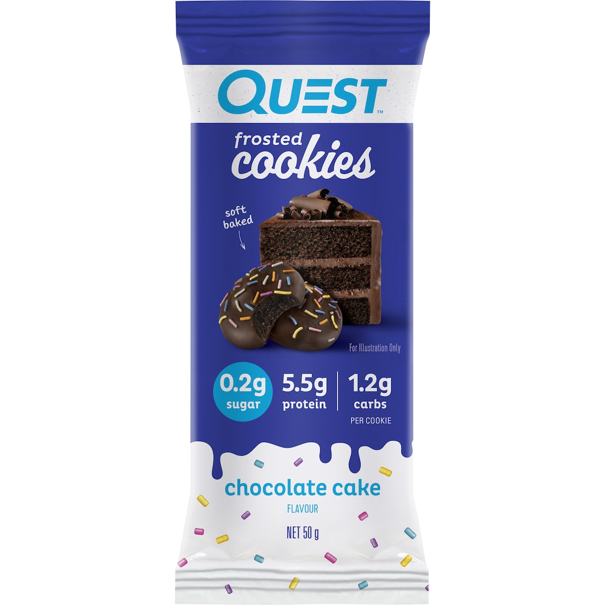 Quest Frosted Cookies Chocolate Cake Flavour 50g