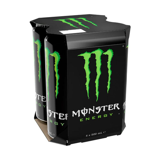 Monster Energy Green Multipack Cans 4 x 500mL