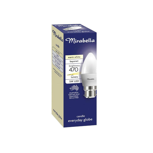 Mirabella Globe Led Candle 5.5 Watt Pearl - 1 each