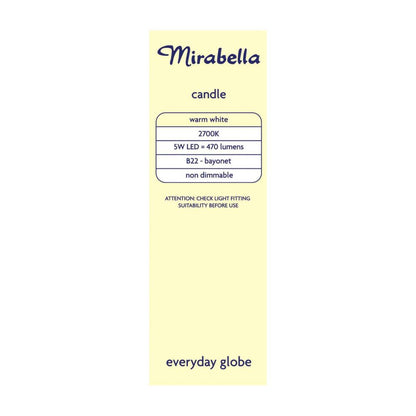 Mirabella Globe Led Candle 5.5 Watt Pearl - 1 each