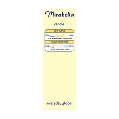 Mirabella Globe LED Candle 5.5w Small Edison Screw Pearl - 1 each