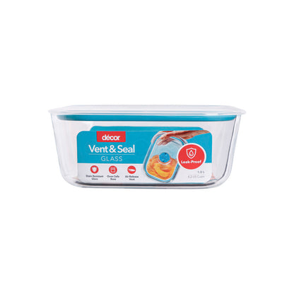 Decor Vent & Seal Leak Glass Container 1l - 1 Each