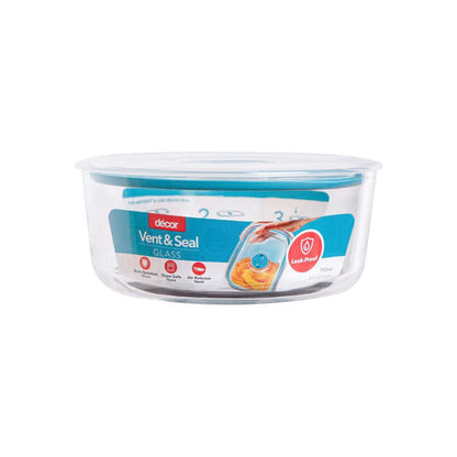 Decor Vent & Seal Leak Proof Glass Container 750ml - 1 Each