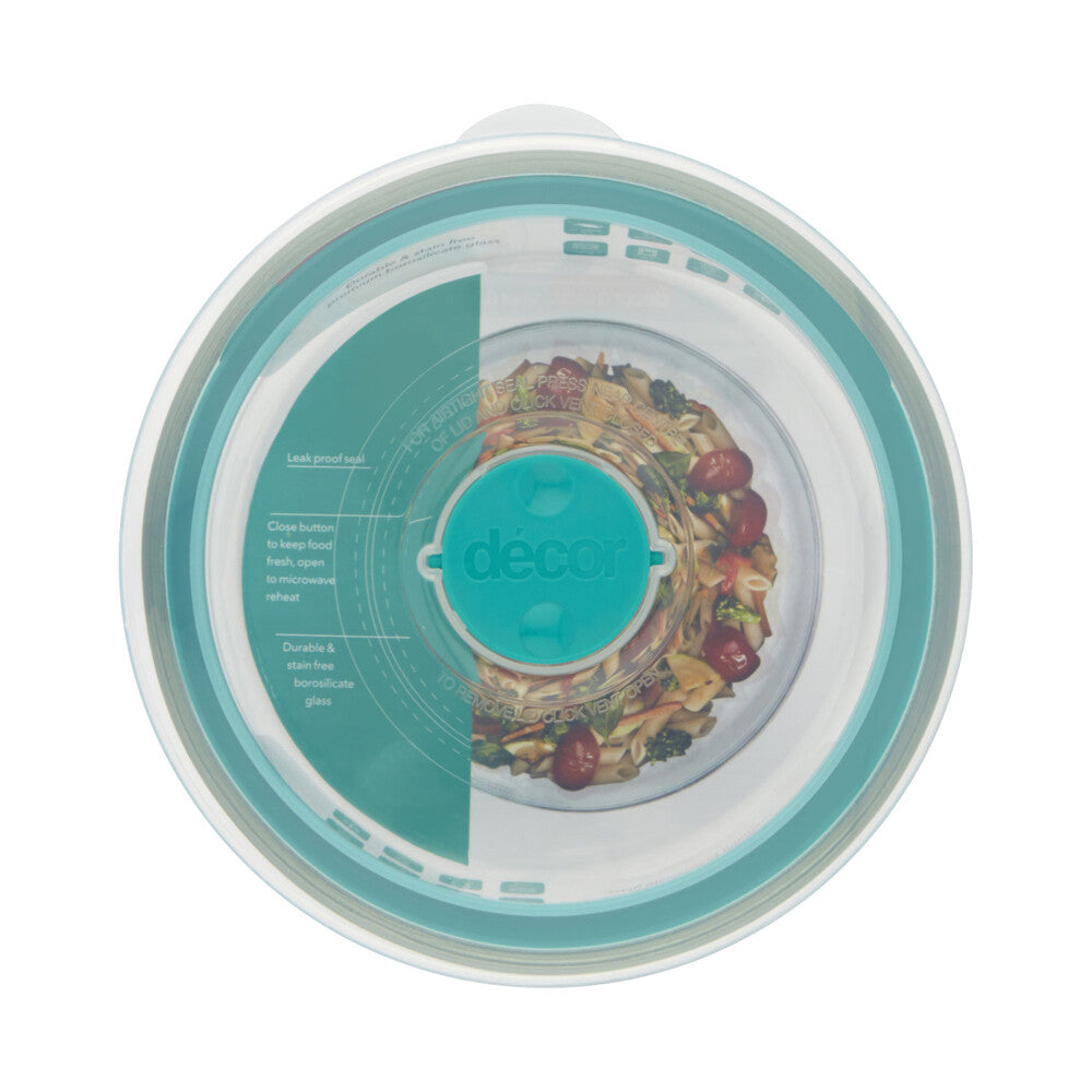 Decor Vent & Seal Leak Proof Glass Container 750ml - 1 each