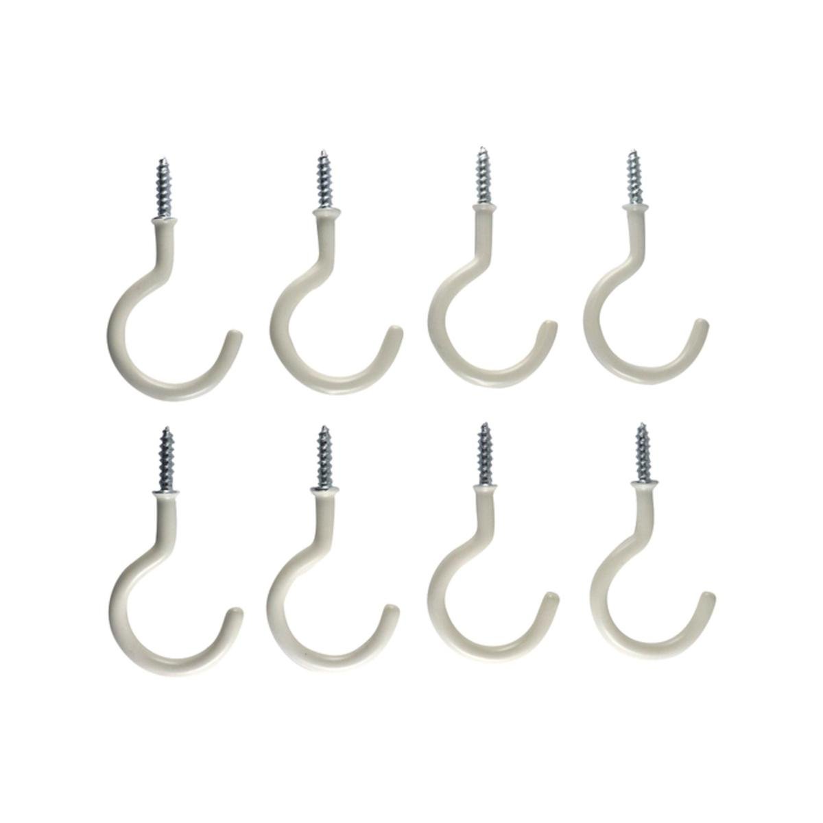 Everhang Cup Hooks - 28mm - PVC - Easy to Install - 8 Pack