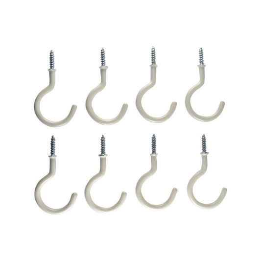 Everhang Cup Hooks - 28mm - PVC - Easy to Install - 8 Pack