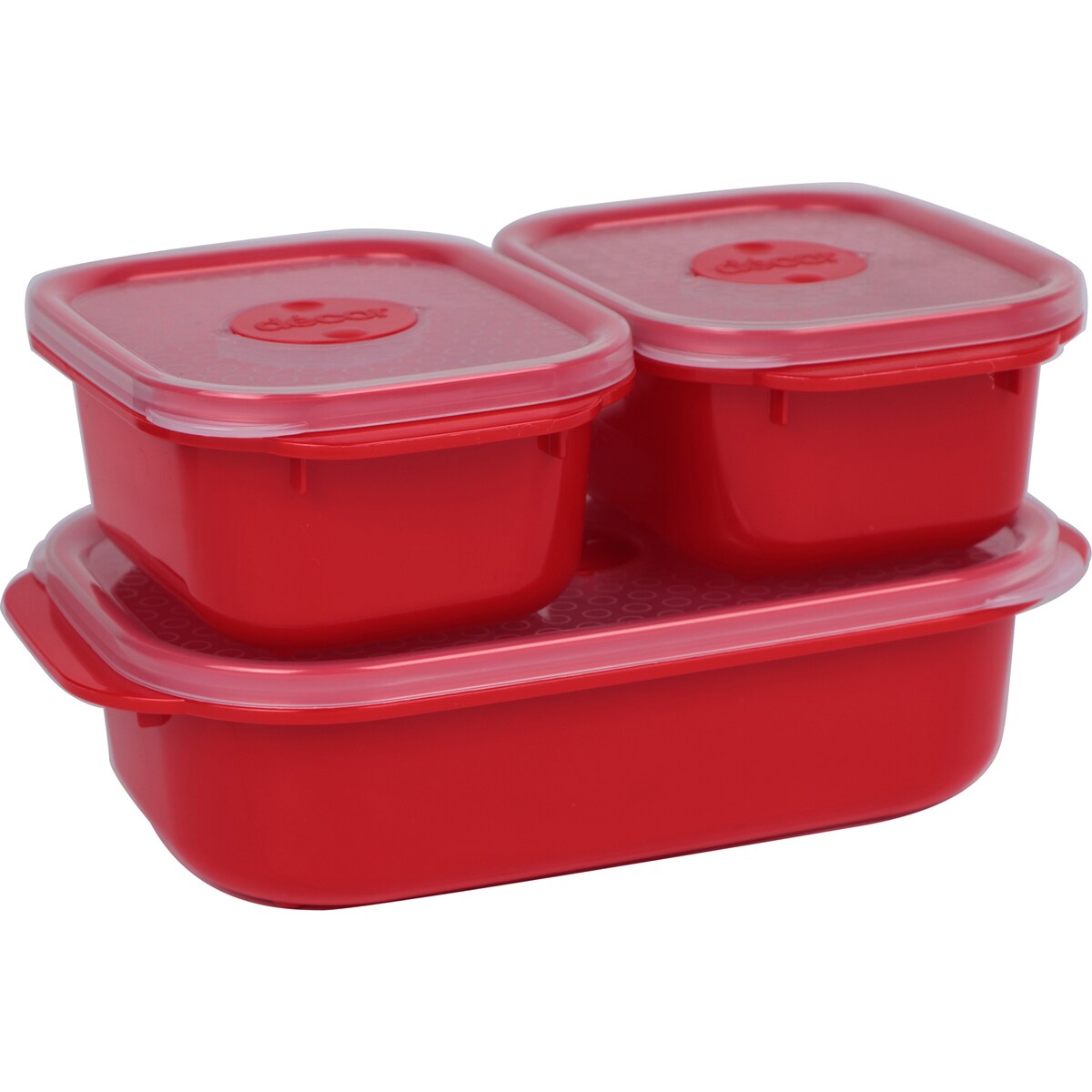 Decor Microsafe Microwavable Container Set 3 Pack