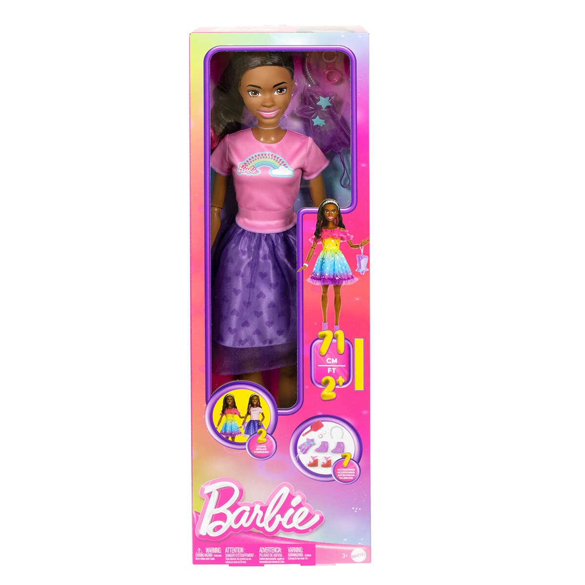 Barbie Large Doll With Accessories Set Black