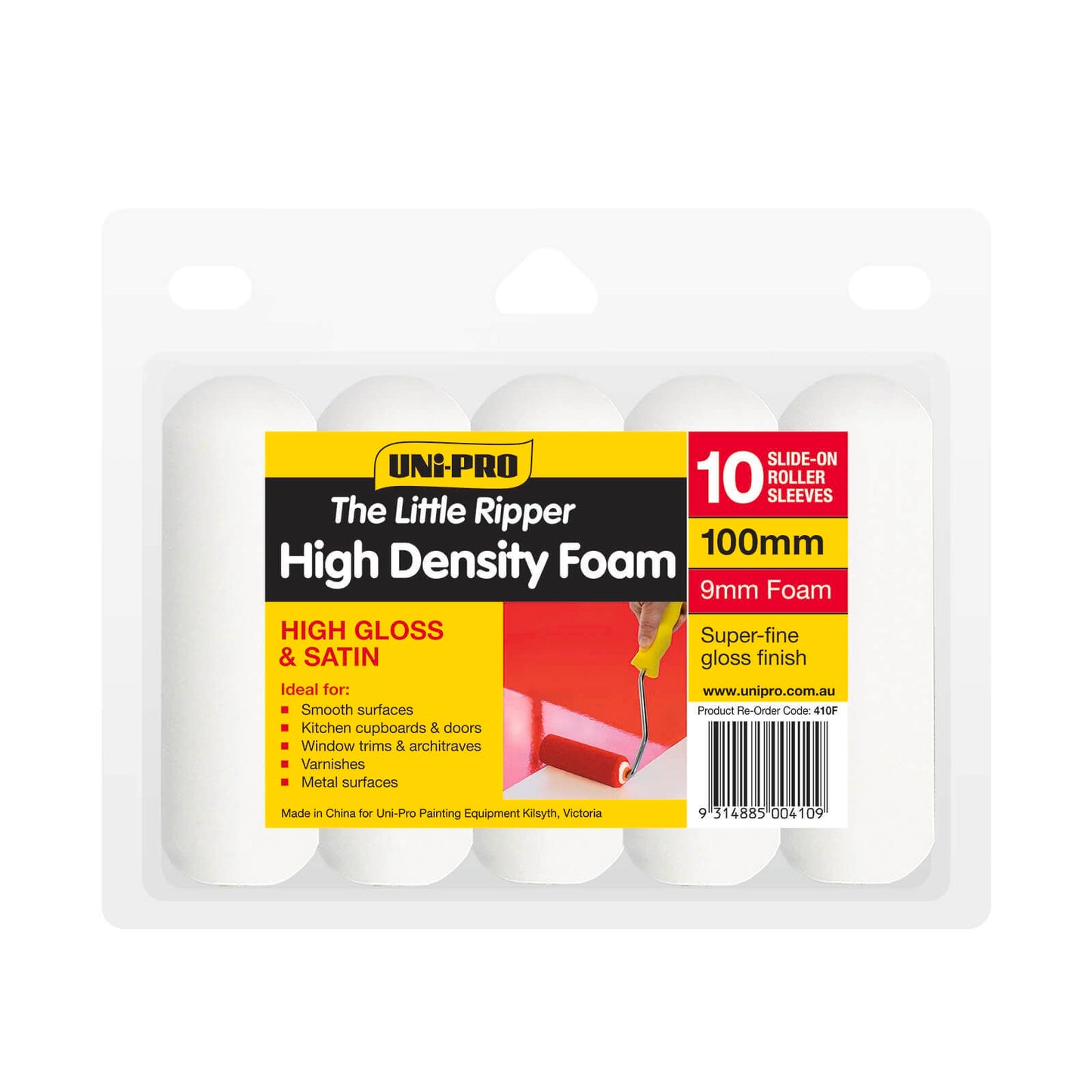 UNi-PRO High Density Foam Roller Cover - 100mm - 10 Pack