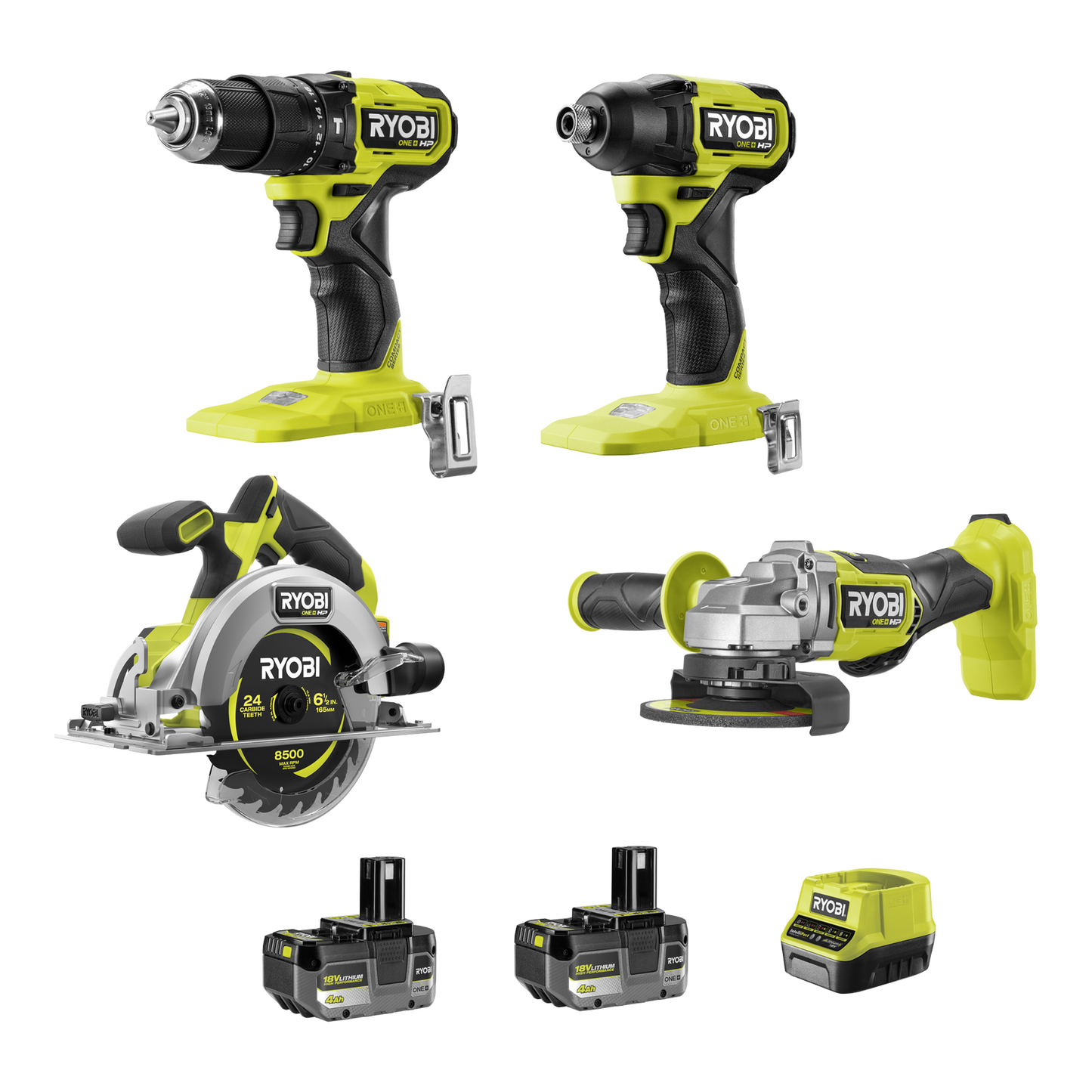 Ryobi ONE+ HP Brushless 4-Piece Kit - 4Ah