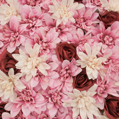 Un Real Dahlia Rose Flower Hedge Tile - 50 x 50cm