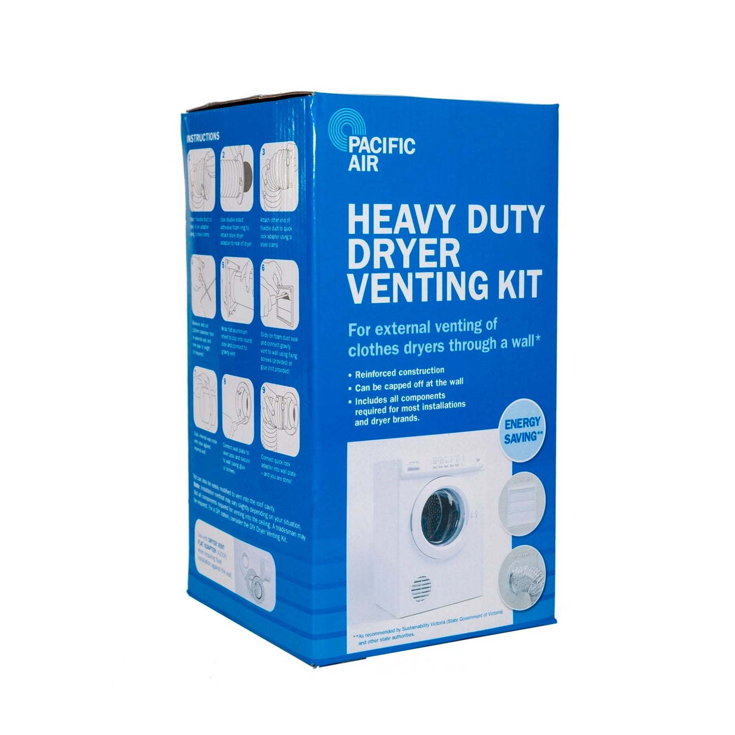 Pacific Air Heavy Duty Dryer Venting Kit - 2.1m