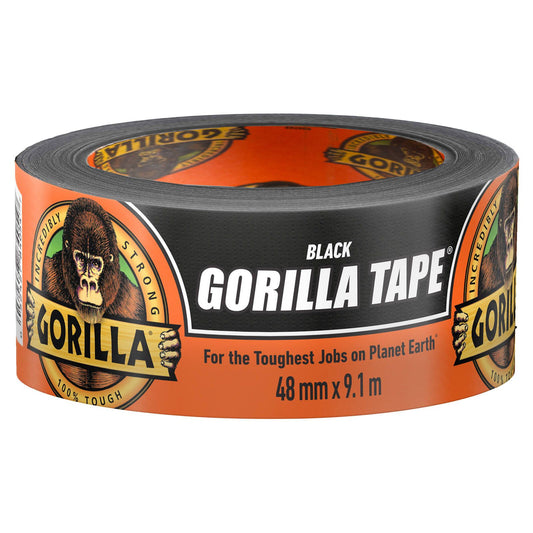 Gorilla Black Cloth Tape - 48mm x 9m