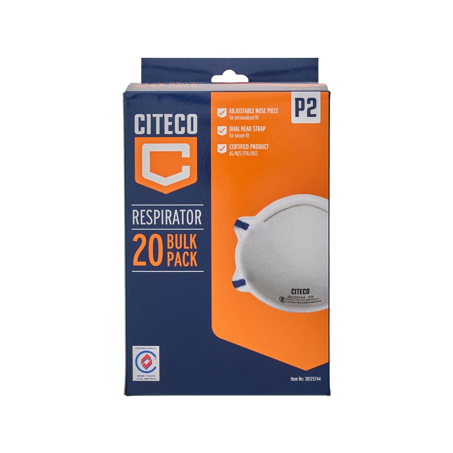 Citeco P2 Respirator - 140 x 200 x 140mm - 20 Pack