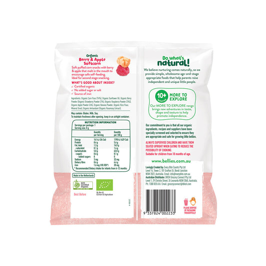 Little Bellies Softcorn Berry & Apple - 8g