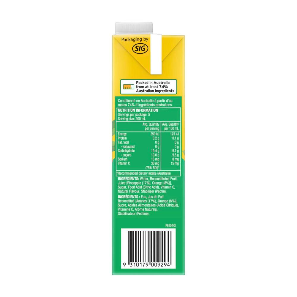 Golden Cire Tetra Drink Pineapple Orange - 1L