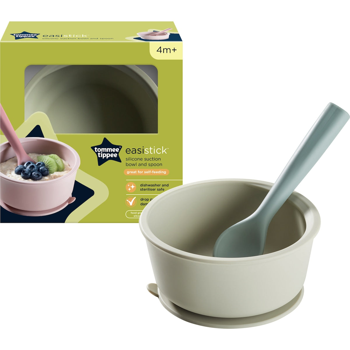Tommee Tippee Silicone Bowl & Spoon Assorted Each