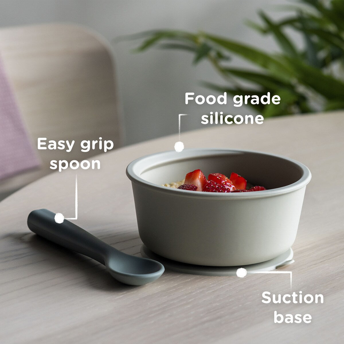 Tommee Tippee Silicone Bowl & Spoon Assorted Each