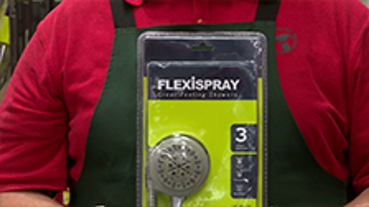 Flexispray Tria Rail Shower - 560mm Brass Chrome - No Drill Installation