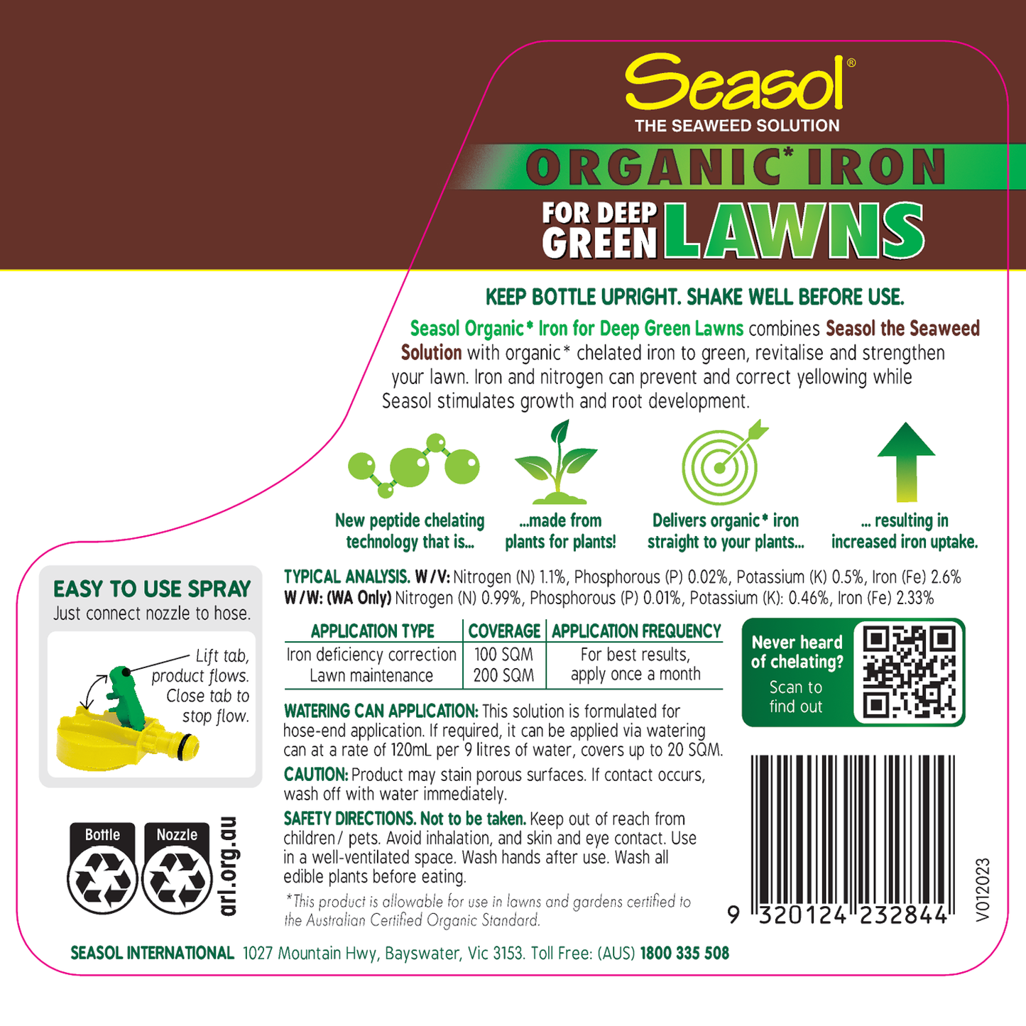 Seasol Organic Iron - 1.2L