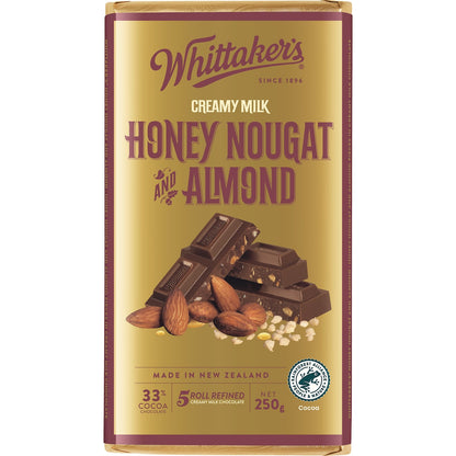 Whittakers Honey Nougat & Almond Creamy Milk Chocolate Bar 250g