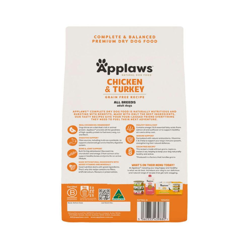 Applaws Chicken & Turkey All Breed Dog Food - 2.7kg