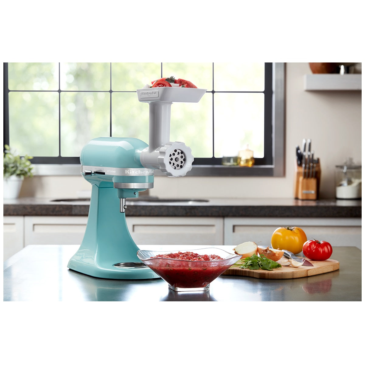 Kitchenaid Food Grinder Attachment 5KSMFGAA White Stainless Steel Plates