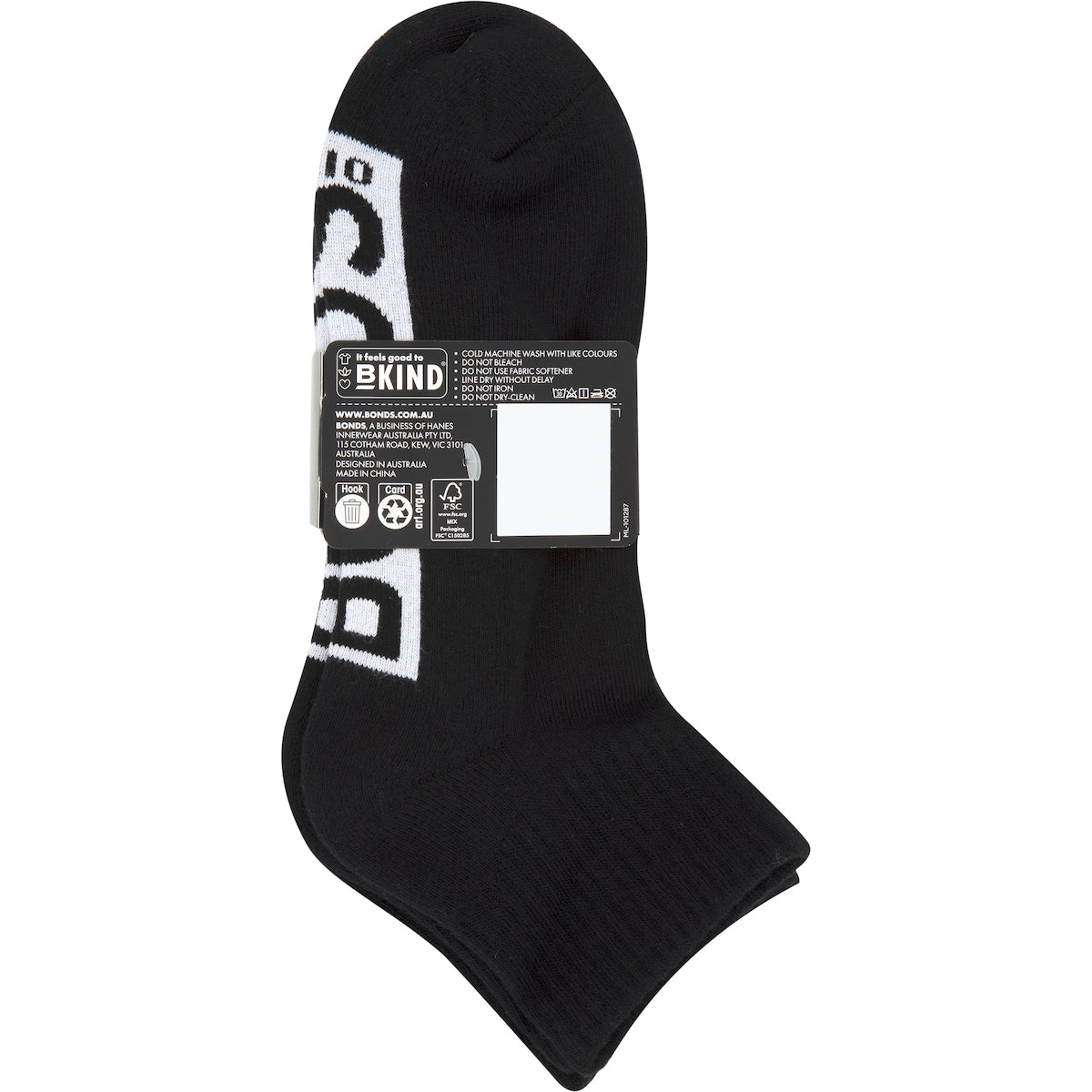 Bonds Mens Sport 1/4 Socks Size 6-10 Assorted 3 Pack