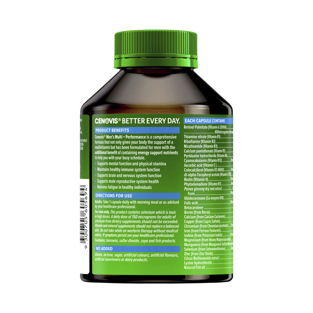 Cenovis Men's Multivitamin + Performance Multi Capsules - 100 pack