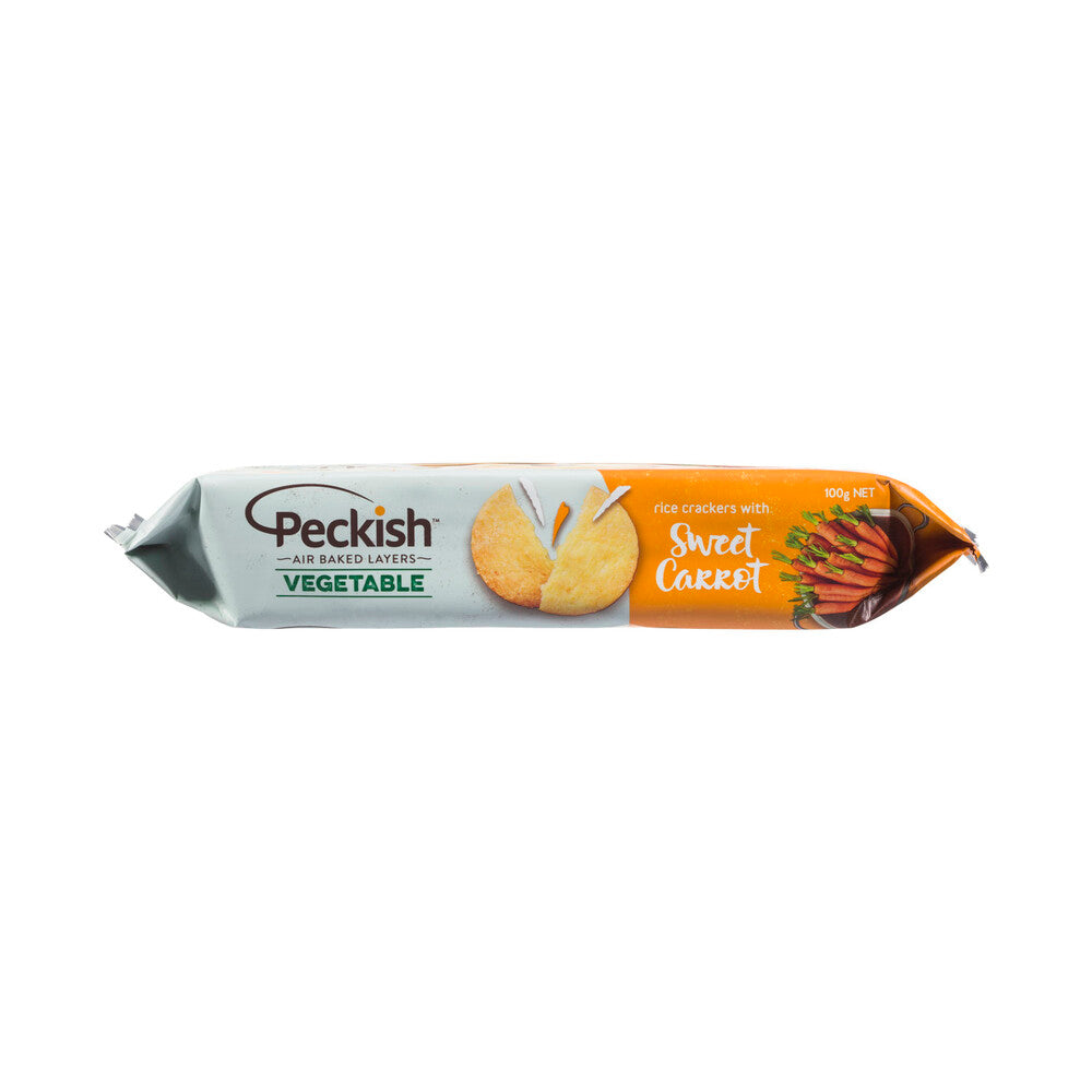 Peckish Vegetable Sweet Carrot Rice Crackers - 90g