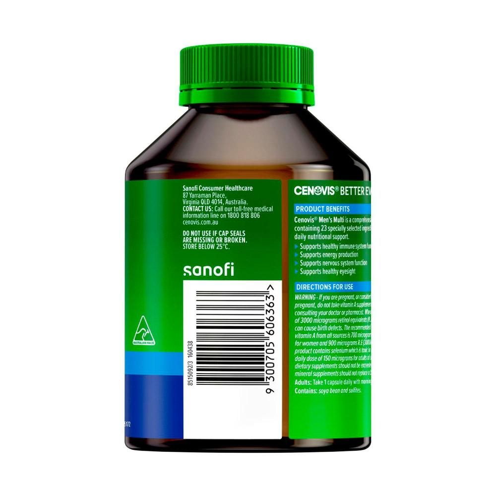 Cenovis Men's Multivitamin Capsules Multi For Energy - 100 pack